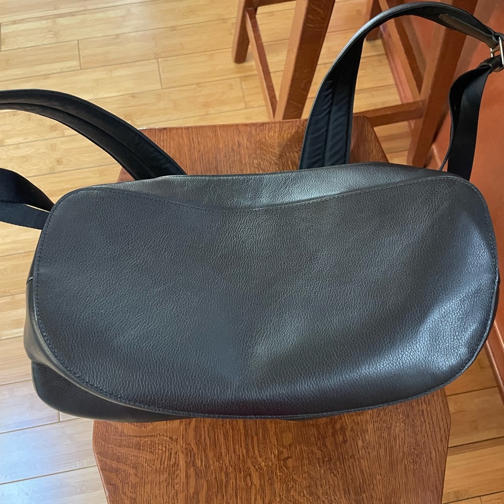 COACH EUC authentic large Black leather and gray wool Backpack/Rucksack - Picture 6 of 13